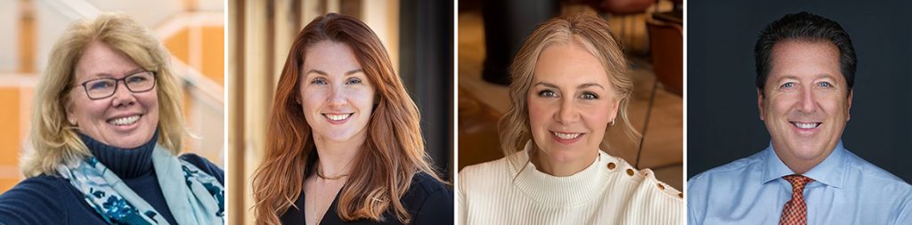 Four headshots of new members of the Mitchell Institute's Board of Directors