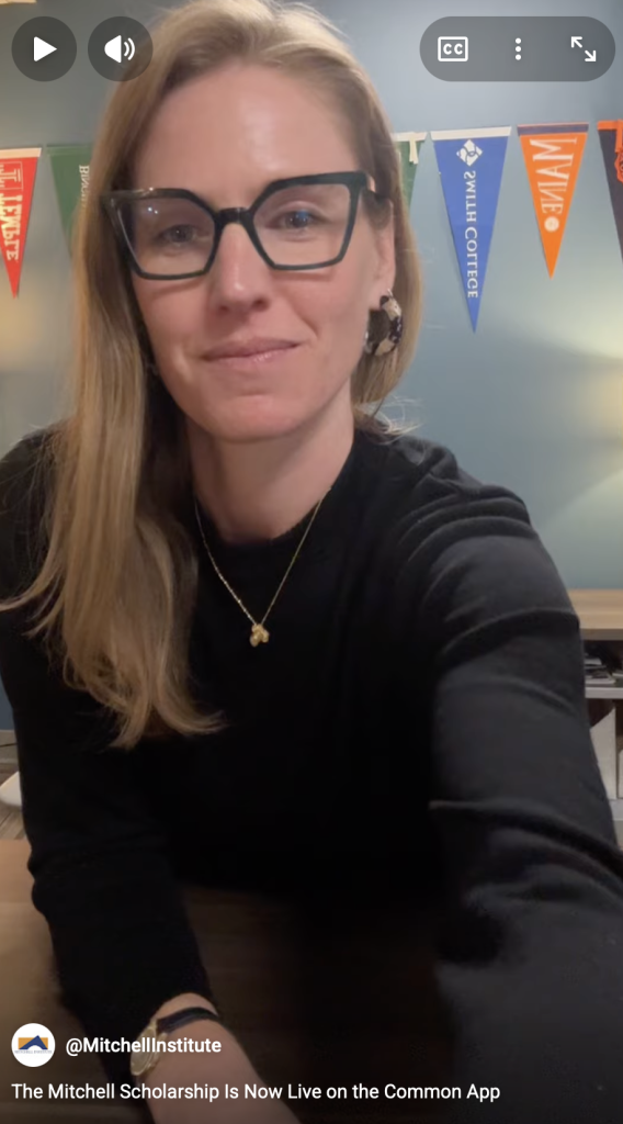 Mitchell Scholarship Common App announcement