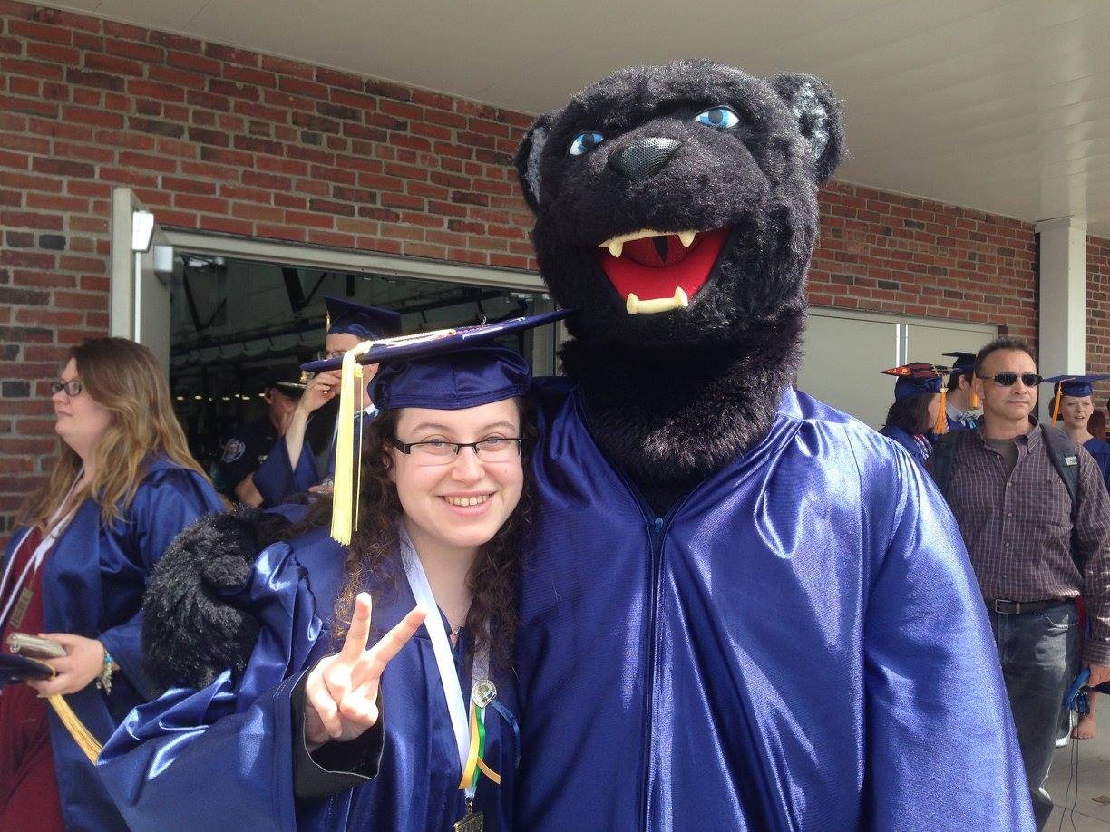 Sarah at her undergraduate graduation