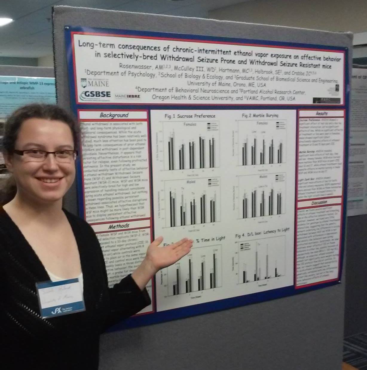 Sarah presenting her research poster